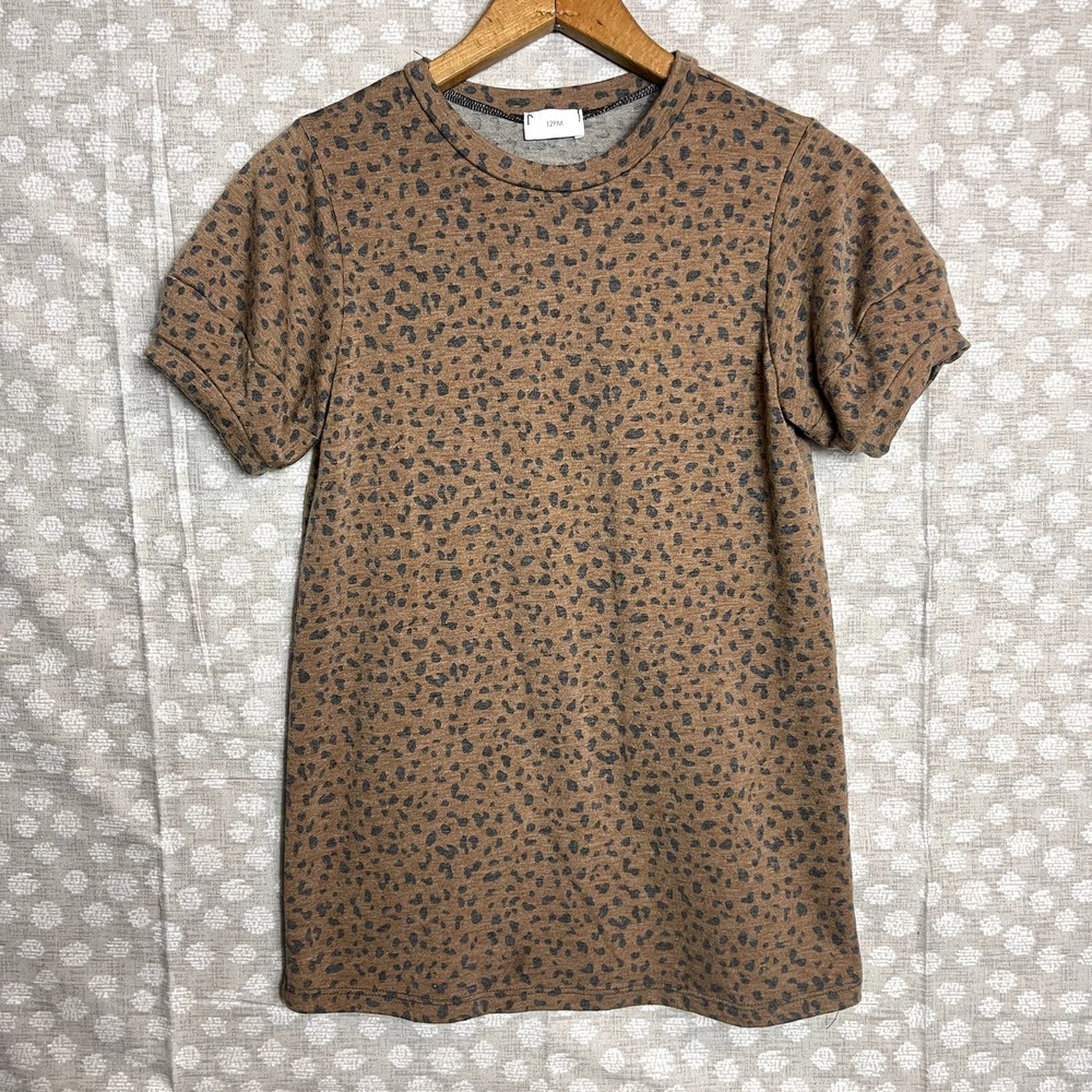 12PM Girls Short Sleeve Animal‎ Print T Shirt Dress Large 8 - Girls